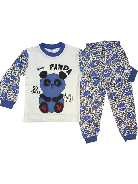 Πιτζάμα Παιδική Baby Panda Για Αγόρι Q1254 - ΜΠΛΕ