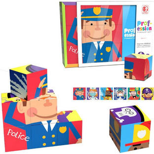 Παιδικό Puzzle ToyMarkt Κύβοι Επαγγέλματα 9 Κομμάτια
