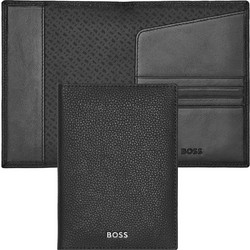 HUGO BOSS HLP416A Passport Holder Classic Grained Black