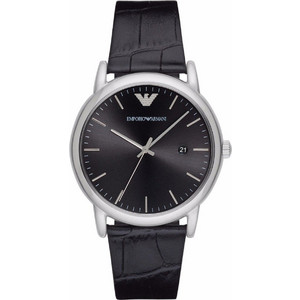 Emporio Armani Luigi Ανδρικό Ρολόι με Μαύρο Δερμάτινο Λουράκι AR2500 Emporio Armani Luigi Ανδρικό Ρολόι με Μαύρο Δερμάτινο Λουράκι AR2500