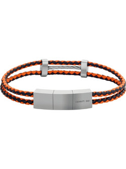 Cerruti Ανδρικό Βραχιόλι από Δέρμα & Ατσάλι CIAGB0000904