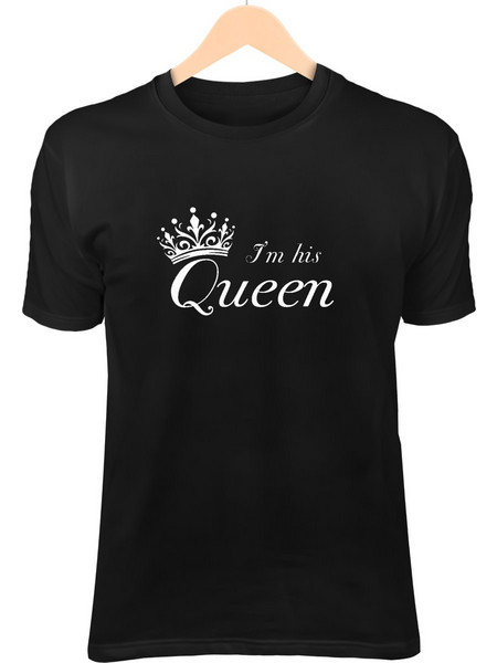 Γυναικεία Κοντομάνικη Μπούζα I'm His Queen IMHIS889-Μαύρο
