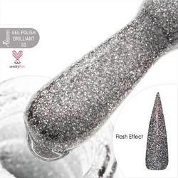 Alezori Gel Polish Brilliant 03 Glitter Ημιμόνιμο Βερνίκι Νυχιών