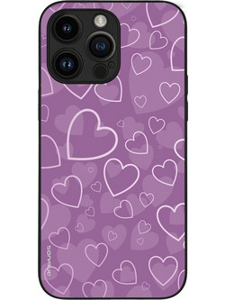 Sonique Heart Series Back Cover Violet (iPhone 14 Pro Max)