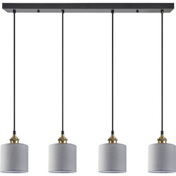 Home Lighting Adept Κρεμαστό Φωτιστικό Οροφής Πολύφωτο Γκρι SE21-BR-10-4BL-SH2 77-8738