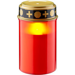 GOOBAY LED φωτιστικό κερί αφιέρωσης 74366, 2400K, IP44, κόκκινο