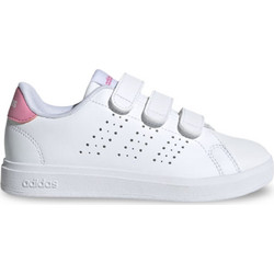 Adidas Advantage Base 2.0 Παιδικά Sneakers Λευκά Ροζ ID1305