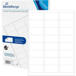 MediaRange Ετικέτες Γενικής Χρήσης 63.5χ33.9mm. Λευκές (1.200 Pack) Λευκό