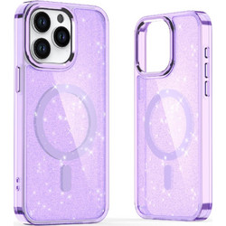 Glitter Case MagSafe for iPhone 16 Pro Max - purple with glitter