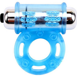 Chisa Novelties Get Lock Vibrating Bull Ring Ελαστικό Δαχτυλίδι Πέους με Δόνηση 1.8cm Μπλε