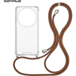 Sonique Armor Clear Θήκη Σιλικόνης με Κορδόνι Xiaomi Redmi A3 / Redmi A3x Brown