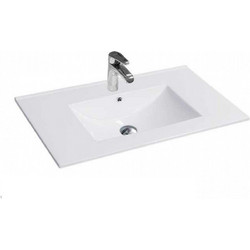 Tema Topic Ένθετος Νιπτήρας Μπάνιου Πορσελάνης 71x46cm Λευκός TOP070SLIM