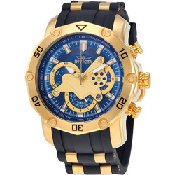 Invicta Pro Diver Ανδρικό Ρολόι Χρονογράφος με Μαύρο Μεταλλικό Μπρασελέ 23426