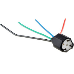ΒΑΣΗ/ΦΙΣΑ ΚΕΡΑΜΙΚΗ ΓΙΑ ΡΕΛΕ 4 PIN ME 4 ΚΑΛΩΔΙΑ (14 cm) M-TECH - 1 ΤΕΜ. | M-Tech