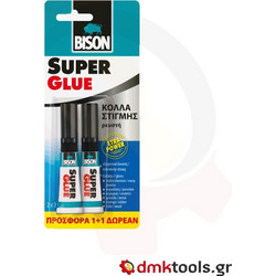 Bison Super Glue Xtra Power 2τμχ 3gr