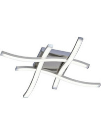 Φωτιστικό Οροφής - Πλαφονιέρα Route R62474107 4x5W Led 46x46x7cm 3000K Nickel RL Lighting Μέταλλο