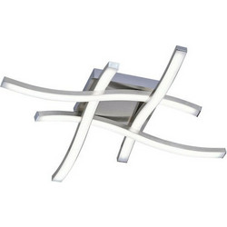 Φωτιστικό Οροφής - Πλαφονιέρα Route R62474107 4x5W Led 46x46x7cm 3000K Nickel RL Lighting Μέταλλο