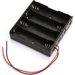 Θήκη 4 θέσεων για μπαταρίες 18650(3,7V) με καλώδια σύνδεσης BATTERY CASE 18650 4C