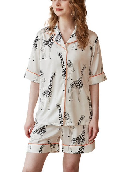 Chicret GIRAFFE Σετ Γυναικείες Πιτζάμες Λευκές