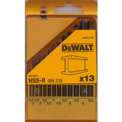 DeWalt DT5912 Σετ Τρυπάνια HSS-R μετάλλων 13 τεμ. 1,5-6,5mm