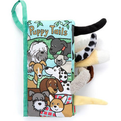 Jellycat Puppy Tails Activity Book 22cm x 13cm x 5cm (Μαλακό βιβλίο)