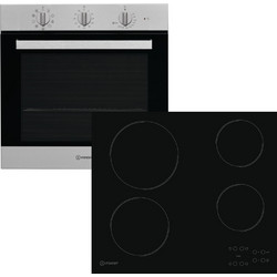 Indesit Φούρνος Ηλεκτρικός Άνω Πάγκου 71lt 59.5cm IFW 6834 IX με Κεραμικές Εστίες RI 261 X