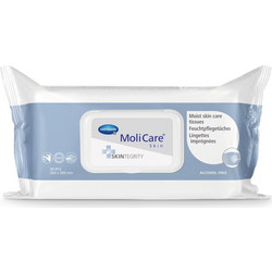 Υγρά Μαντηλάκια Καθαρισμού MoliCare(R) Skin Χωρίς Αλκοόλ για Τοπικό Καθαρισμό. Μεγάλο μέγεθος 20x30εκ. Συσκευασία 50 τεμάχιων. 995075