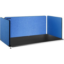 VEVOR Desk Divider 60'' Desk Privacy Panel, 3 Panels Privacy Acoustic Panel, Sound Absorbing Acoustic Privacy Panel, Μειώστε το θόρυβο και τις οπτικές περισπασμούς, Ελαφρύς διαχωριστής με σφιγκτήρα Na