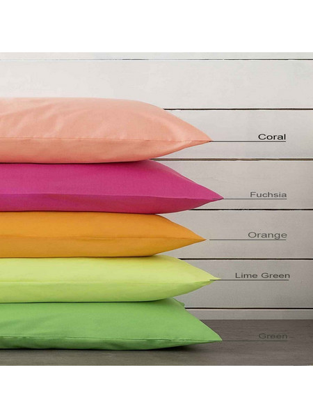 Nima Σεντόνι Υπέρδιπλο Βαμβακερό 240x260 Unicolors Vivid Coral