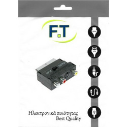 Μετατροπέας Scart με 3 x RCA Θυλ. και Διακόπτη Input / Output
