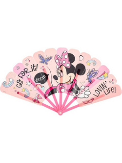Βεντάλια Παιδική Ροζ Minnie 24cm