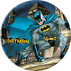 Πιάτα Πάρτι Χάρτινα Batman 18cm - 6 τμχ