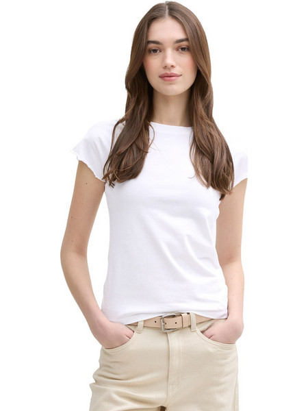 TOM TAILOR FITTED RAGLAN ΜΠΛΟΥΖΑ ΓΥΝΑΙΚΕΙA 1045444-20000 (20000/WHITE)