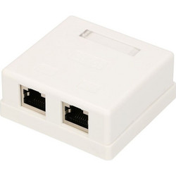 EXTRALINK | Wall Mount Outlet | 2x RJ45 KAT5E Stp - (EX.9649)