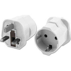 POWERTECH αντάπτορας ρεύματος PT-991, UK σε German type, 13A, λευκός