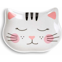Glee Μπολ Γάτας Purrr Κεραμικό Λευκό Ροζ 270ml