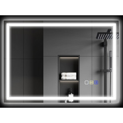 HOMCOM Καθρέφτης Μπάνιου με LED Αφής 50x70cm 834-850V00SR