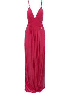 Elisabetta Franchi Maxi Καλοκαιρινό Φόρεμα για Γάμο / Βάπτιση Κόκκινο AB43032E2-560