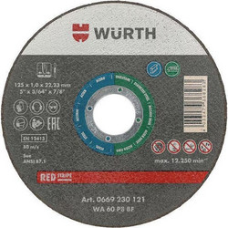 ΔΙΣΚΟΣ ΚΟΠΗΣ ΣΙΔΗΡΟΥ ΙΝΟΧ 115 x 1mm Wurth (0669230111)