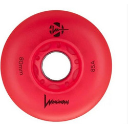 LUMINOUS LED WHEELS 80mm/85A RED/RED