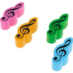 agifty Eraser Violin Clef 4er Set