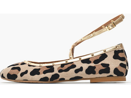 Γυναικείες Μπαλαρίνες W19.065 Leopard Δέρμα Καστόρι Makis Kotris Leopard