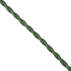 77622 Πλεκτό Υφασμάτινο Καλώδιο 1m 2 x 0.75mm Πράσινο - Χακί