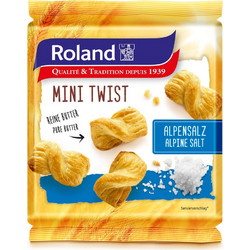 Κρουασίνια Βουτύρου Μίνι με Αλάτι Αλπέων Roland Mini Twist Alpine Salt