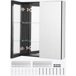 VEVOR Ντουλάπι Φαρμάκων 66x76cm με Ρυθμιζόμενα Ράφια και Καθρέφτη JXYJJXJ2630IPL2I7V0