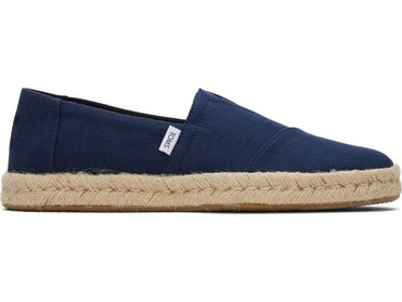 TOMS 10019870 ALPARGATA ROPE 2.0 NAVY RECYCLED COTTON SLUBBY WOVEN