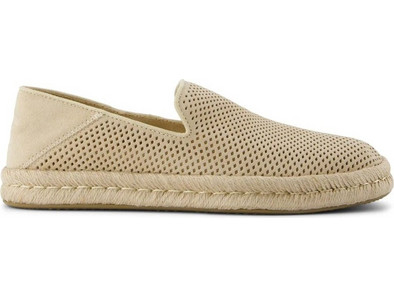 TOMS 10021896 SANTIAGO ALMOND DIAMOND PERFORATED SUEDE