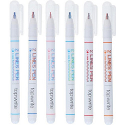 Topwrite - Double Line Ballpoint Pen Set 6 Elements - (E8711252267777)