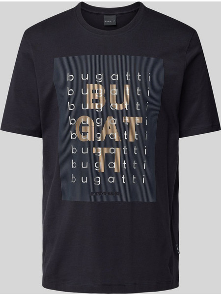 BUGATTI T-SHIRT O-NECK LOGO ΜΠΛΕ