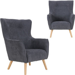 Woodwell Μπερζέρα Γκρι Dalia Ε7132,3